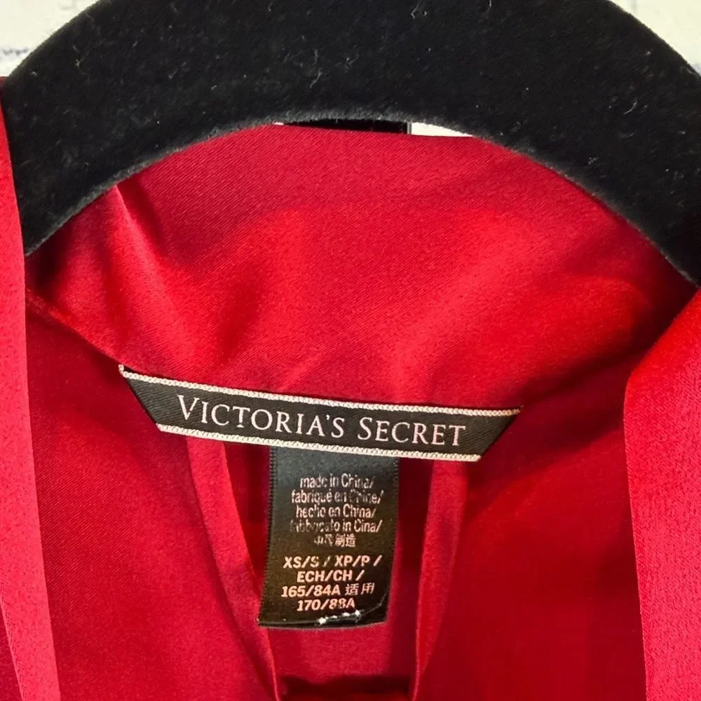 Victoria's Secret Scarlet Satin Robe